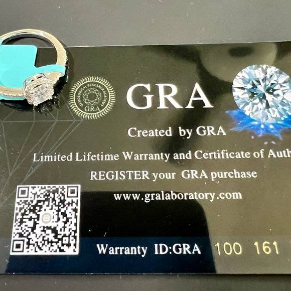 Size 7 Sterling Silver 925 Moissanite Ring - Picture 10 of 10